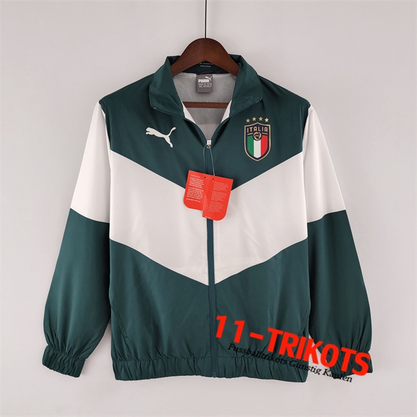 Italien Windjacke Grün/Weiß 2022/2023