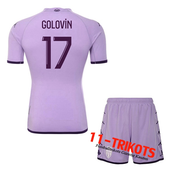 AS Monaco (GOLOVIN #17) Kinder Third Trikot 2022/2023