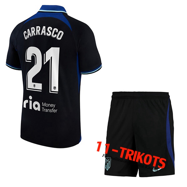 Atletico Madrid (CARRASCO #21) Kinder Auswärtstrikot 2022/2023