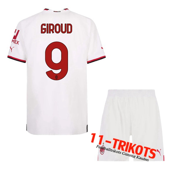 AC Milan (GIROUD #9) Kinder Auswärtstrikot 2022/2023