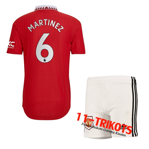 Manchester United (MARTÍNEZ #6) Kinder Heimtrikot 2022/2023