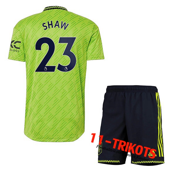 Manchester United (SHAW #23) Kinder Third Trikot 2022/2023
