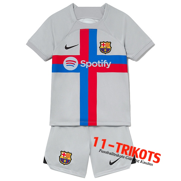 Neues FC Barcelona Kinder Third Trikot 2022/2023