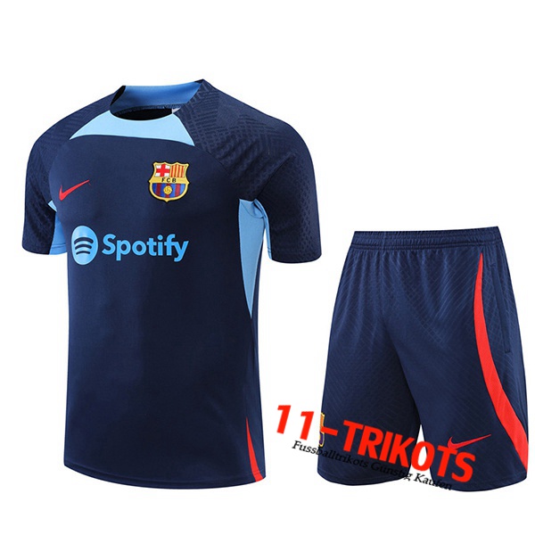 Trainingstrikot+ Shortss FC Barcelona Navy blau 2022/2023