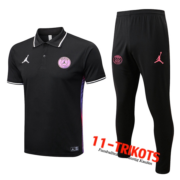 Poloshirt Jordan PSG Schwarz/Grau 2022/2023