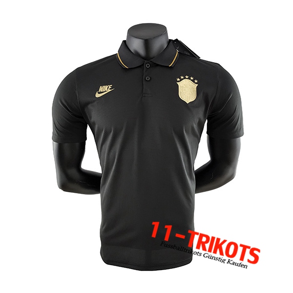 Poloshirt Brasilien NIKE Schwarz 2022/2023