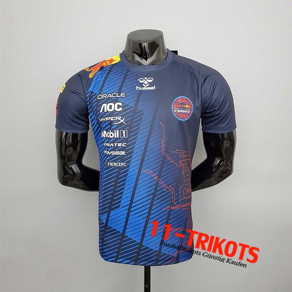 T-Shirt F1 RedBull Racing Team Blau 2022 Esports Version