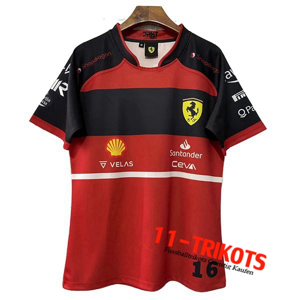 T-Shirt F1 Scuderia Ferrari Team Rot 2022