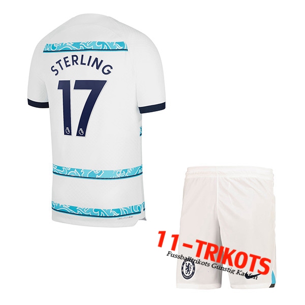 Chelsea (STERLING #17) Kinders Auswärtstrikot 2022/2023