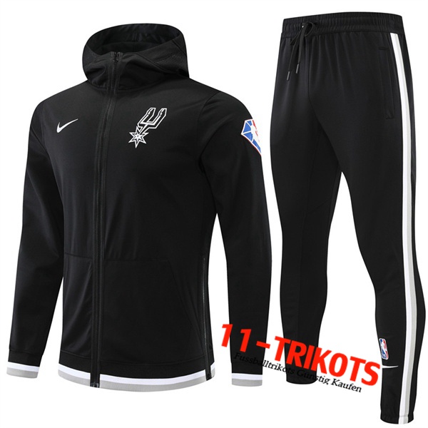 Trainingsanzug San Antonio Spurs Schwarz 2022