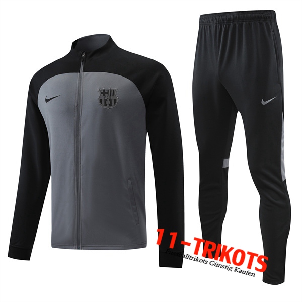 Trainingsanzug (Jacke) FC Barcelona Schwarz/Grau 2022/2023