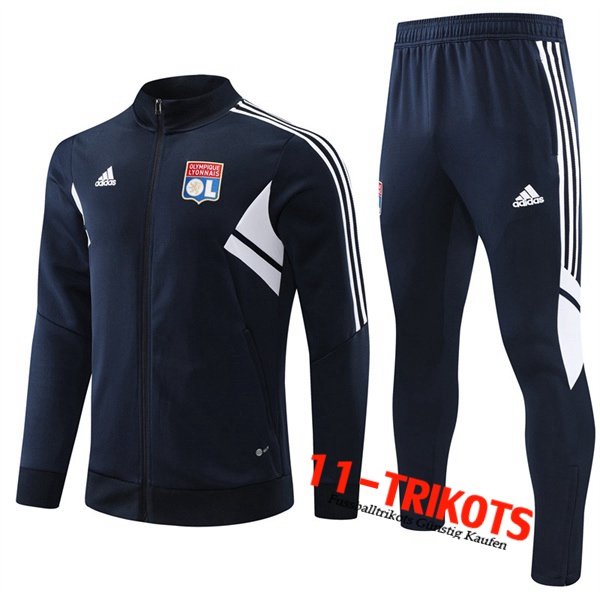 Trainingsanzug (Jacke) Lyon Schwarz/Weiß 2022/2023