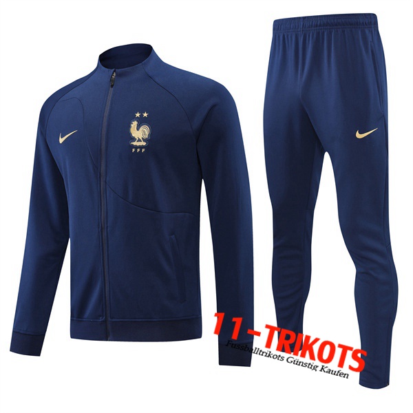 Trainingsanzug (Jacke) Frankreich Navy blau 2022/2023