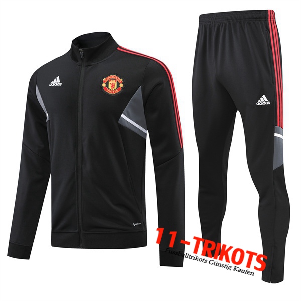 Trainingsanzug (Jacke) Manchester United Schwarz 2022/2023