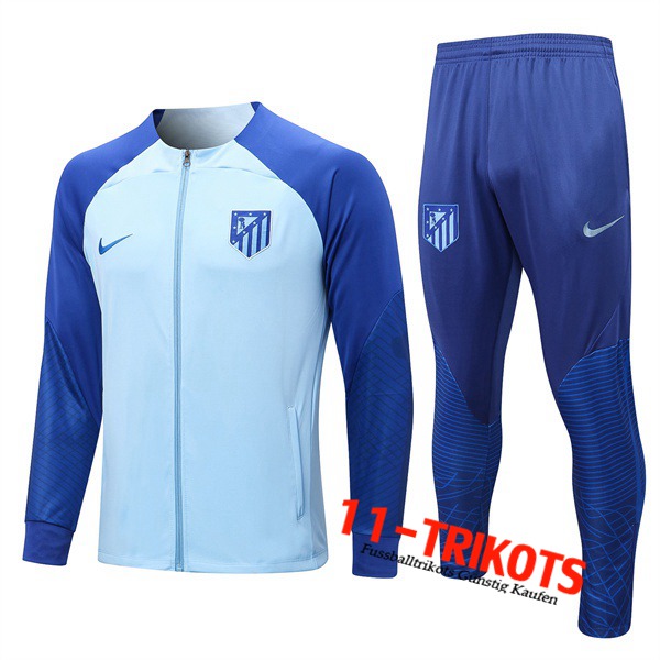 Trainingsanzug (Jacke) Atletico Madrid Hellblau 2022/2023