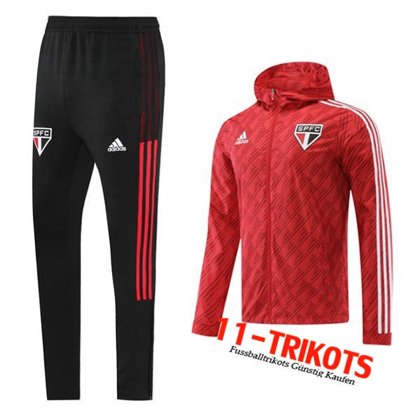 Trainingsanzug Mit Kapuze Windjacke Sao Paulo FC Rot 2022/2023