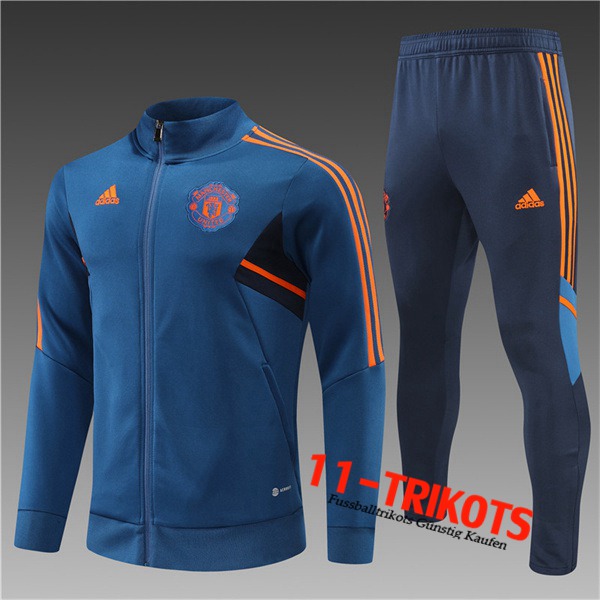 Trainingsanzug (Jacke) Manchester United Kinder Blau 2022/2023