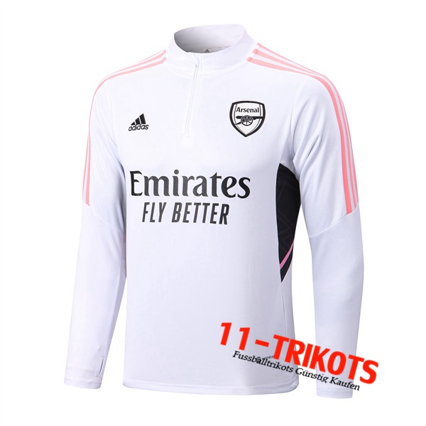 Training Sweatshirt Arsenal Weiß 2022/2023
