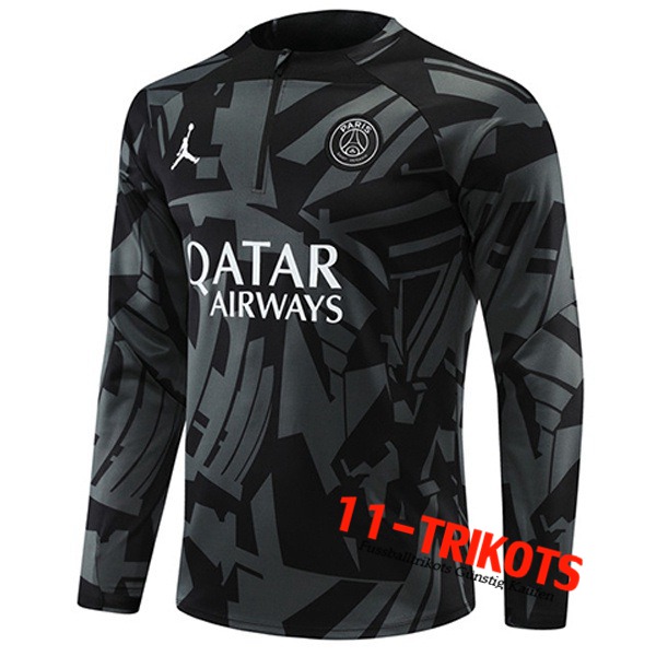 Training Sweatshirt Jordan PSG Schwarz/Grau 2022/2023