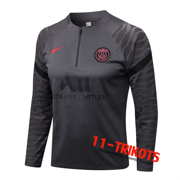 Training Sweatshirt PSG Grau Dunkel 2022/2023
