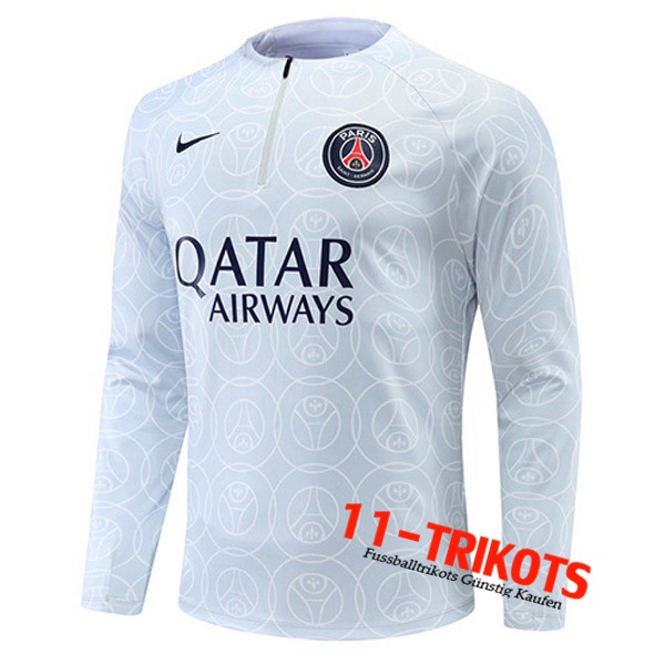 Training Sweatshirt PSG Weiß/Grau 2022/2023