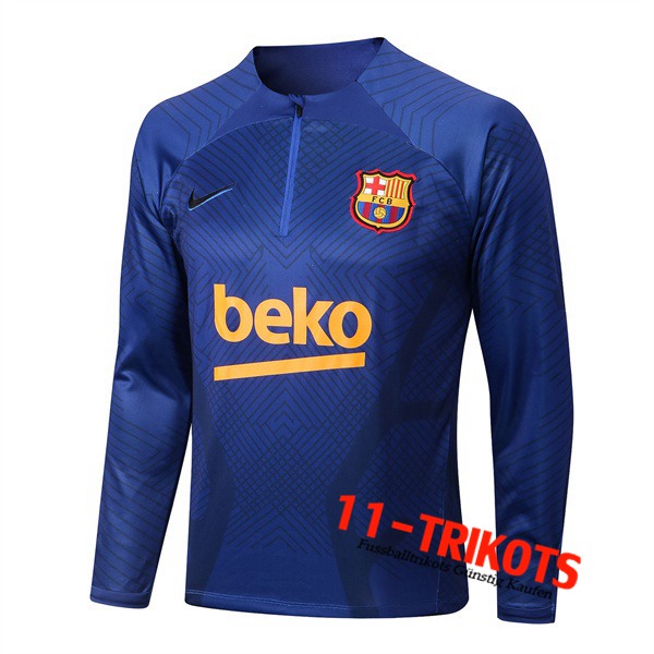 Training Sweatshirt FC Barcelona Blau/Schwarz 2022/2023