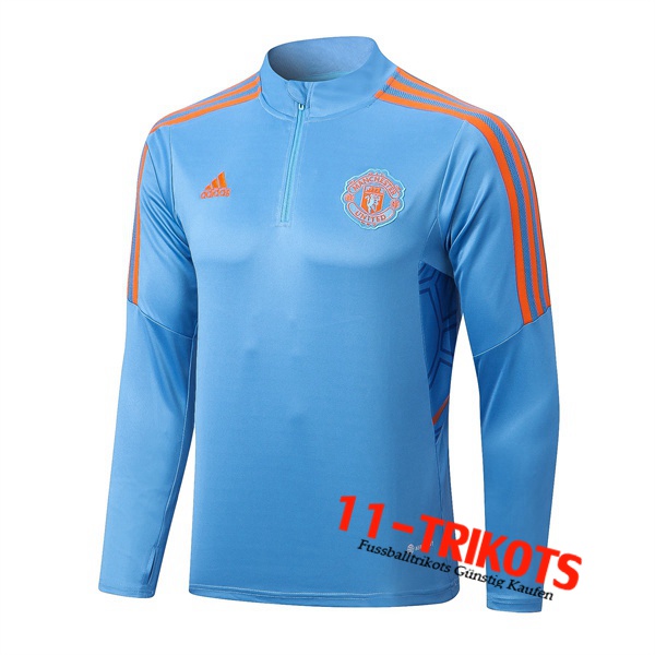 Training Sweatshirt Manchester United Hellblau 2022/2023