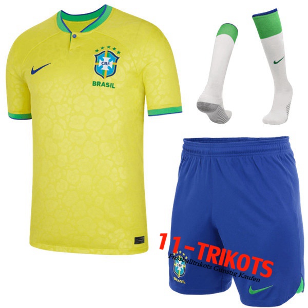 Brasilien Heimtrikot (Short + Socken) 2022/2023
