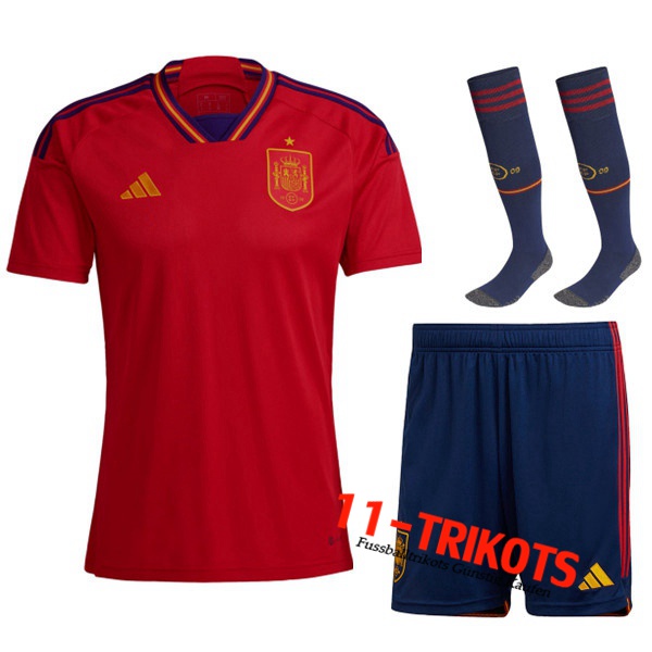 Spanien Heimtrikot (Short + Socken) 2022/2023