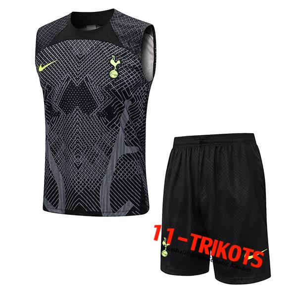 Tottenham Hotspur Trainingstrikot + Shorts Schwarz/Grau 2022/2023