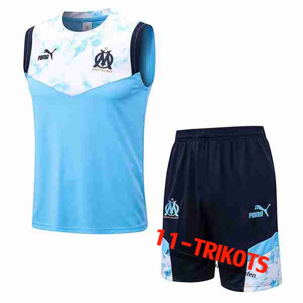 Marseille Trainingstrikot + Shorts Hellblau 2022/2023