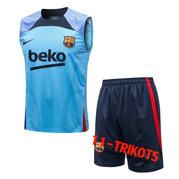 FC Barcelone Trainingstrikot + Shorts Hellblau 2022/2023