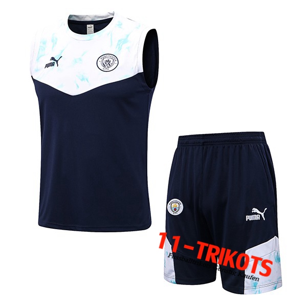 Manchester City Trainingstrikot + Shorts Meerblaus 2022/2023