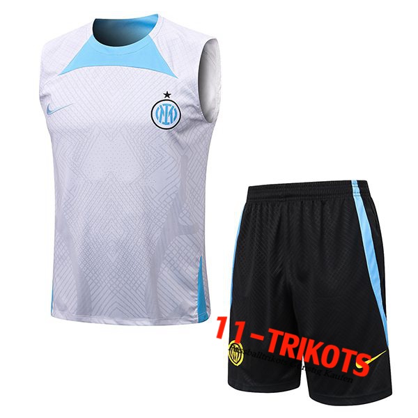 Inter Milan Trainingstrikot + Shorts Weiß 2022/2023