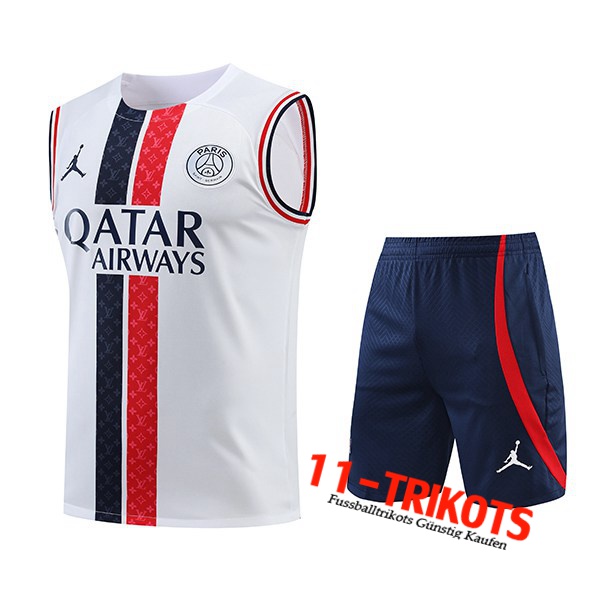 Jordan PSG Trainingstrikot + Shorts Weiß 2022/2023