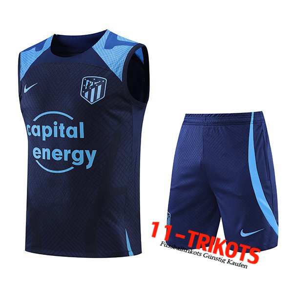 Atletico Madrid Trainingstrikot + Shorts Meerblaus 2022/2023