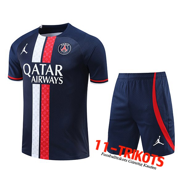 Jordan PSG Trainingstrikot + Shorts Blau 2022/2023