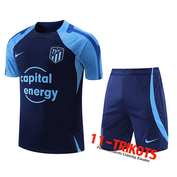Atletico Madrid Trainingstrikot + Shorts Meerblau 2022/2023