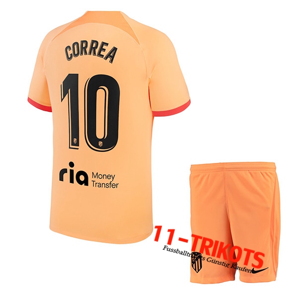 Atletico Madrid (CORREA #10) Kinder Third Trikot 2022/2023