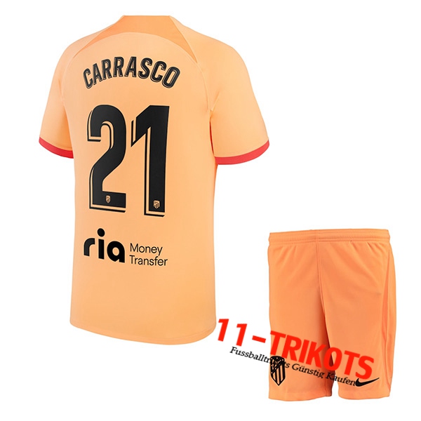 Atletico Madrid (CARRASCO #21) Kinder Third Trikot 2022/2023