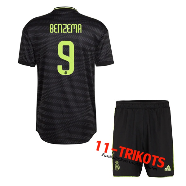 Real Madrid (BENZEMA #9) Kinder Third Trikot 2022/2023