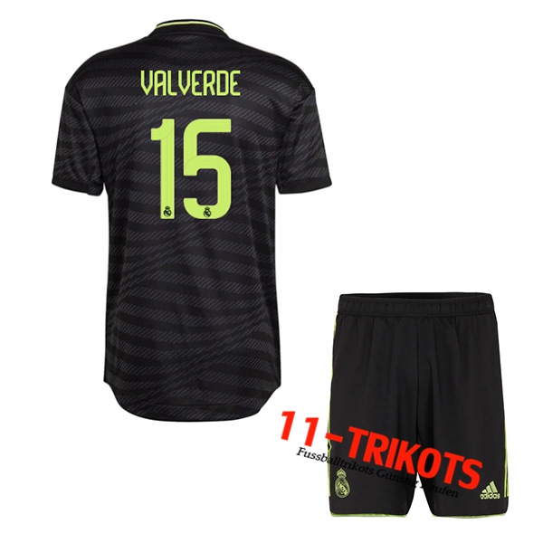 Real Madrid (VALVERDE #15) Kinder Third Trikot 2022/2023