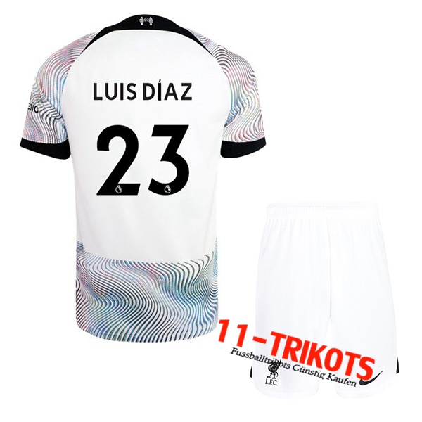 Liverpool (LUIS DIAZ #23) Kinder Auswärtstrikot 2022/2023