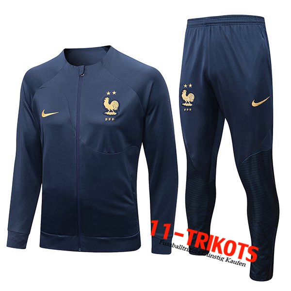 Frankreich Trainingsanzug (Jacke) Blau 2022/2023