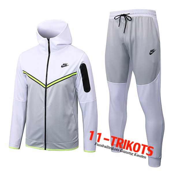 NIKE Trainingsanzug Mit Kapuze Windbreaker Grau/Weiß 2022/2023