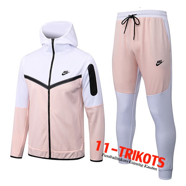 NIKE Trainingsanzug Mit Kapuze Windbreaker Rosa/Weiß 2022/2023