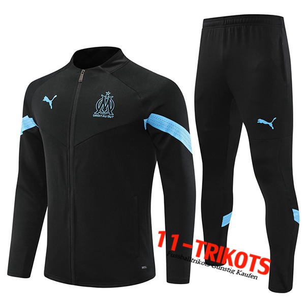 Marseille Trainingsanzug (Jacke) Schwarz 2022/2023