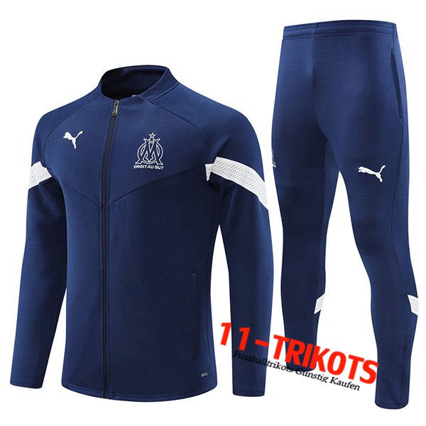 Marseille Trainingsanzug (Jacke) Meerblaus 2022/2023