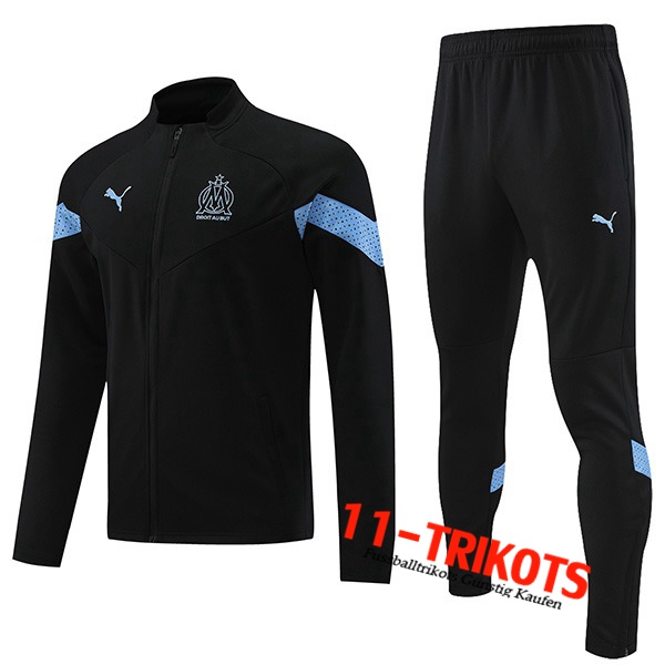 Marseille Trainingsanzug (Jacke) Schwarz 2022/2023