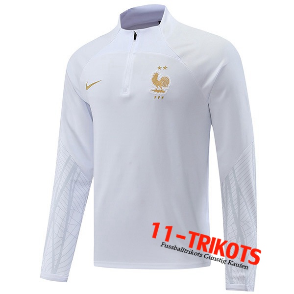 Frankreich Training Sweatshirt Weiß 2022/2023